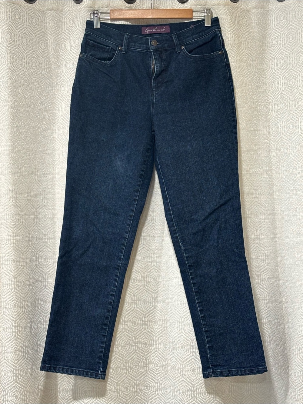 Gloria Vanderbilt Amanda Dark Blue Straight Leg Jeans